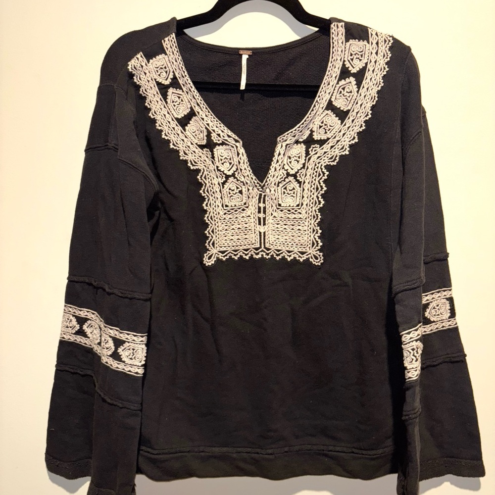 Free People Bell Sleeve Top